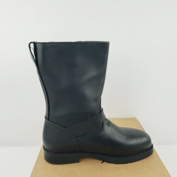 Cruiserworks Men Size 9 Wide Black Leather Classic Motorcycle Pull On Boots NEW - Picture 9 of 14